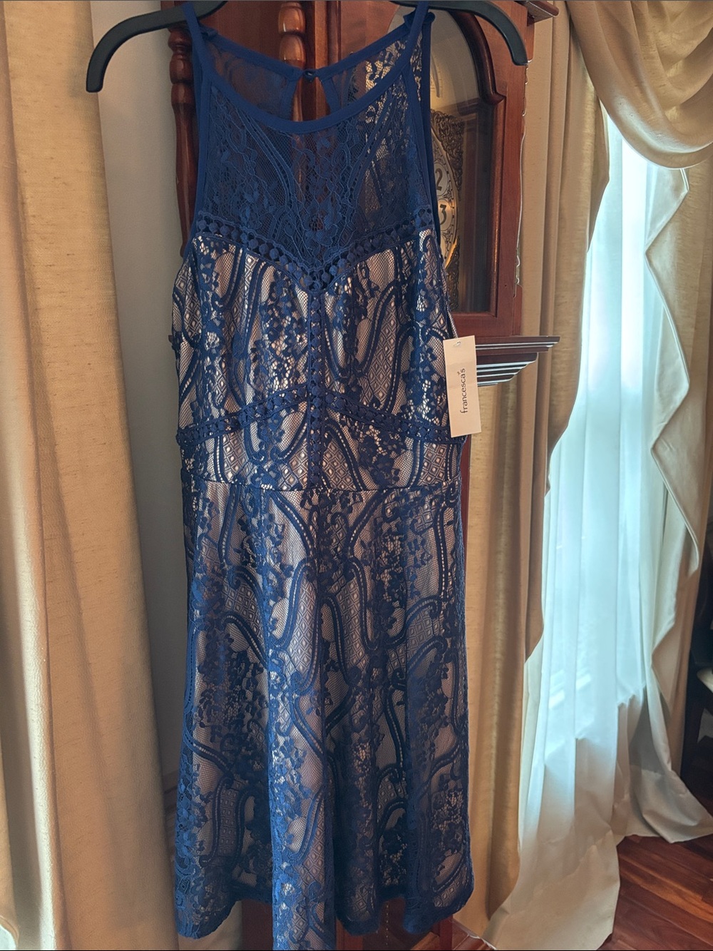 Francesca's Collections Royal Blue Lace Dress